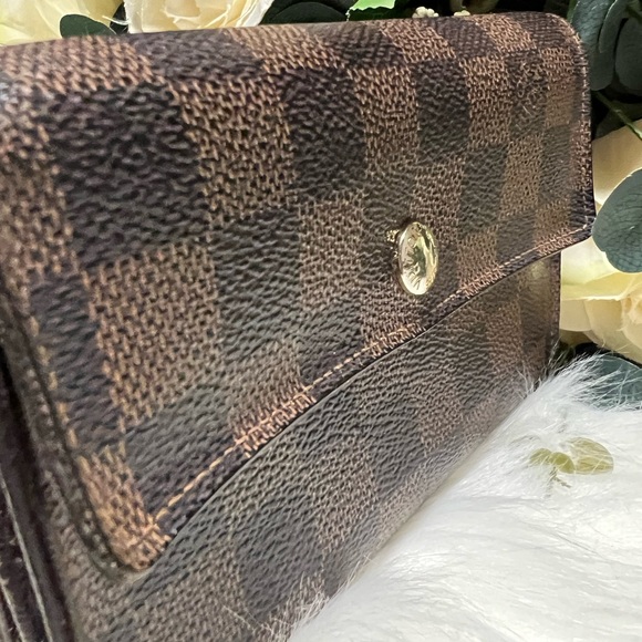 Louis Vuitton Damier Ebene Canvas Alexandra Wallet authentic vintage PRE-OWNED - Picture 5 of 17